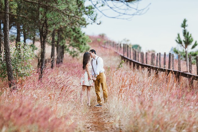 couple exploring local street art