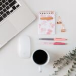 laptop user writing blog