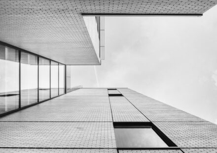 modern office building exterior clean windows