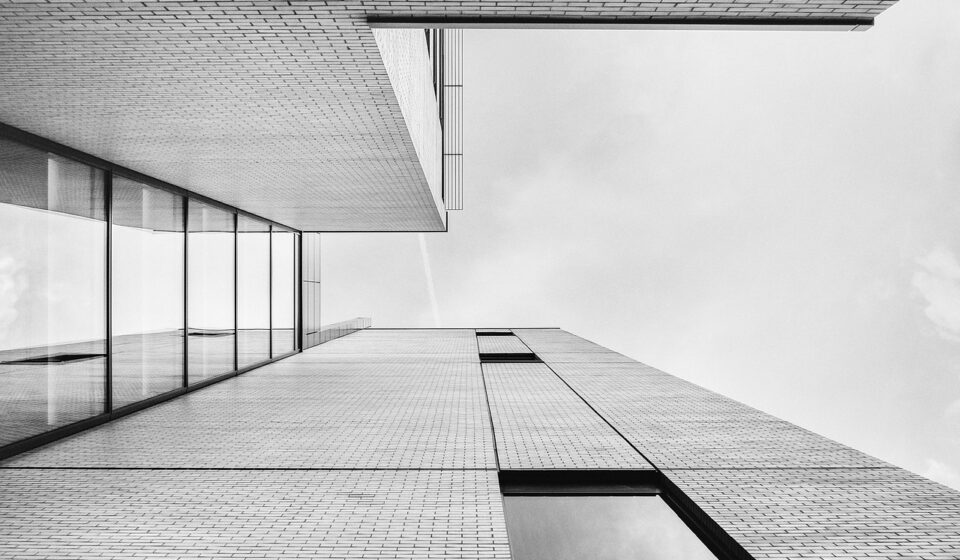 modern office building exterior clean windows