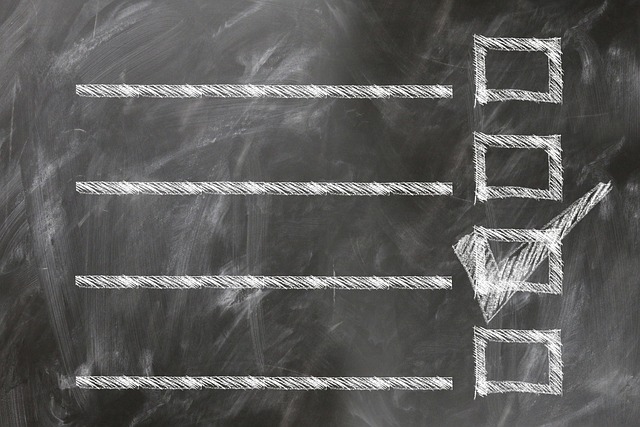 A checklist graphic with checkboxes for office supply selection criteria.
