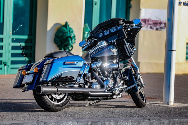 A classic Harley-Davidson cruiser motorcycle