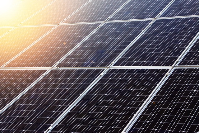 Collage of sustainable technology examples: solar panels, smart grid display, recycled materials, and a smart city traffic management interface.