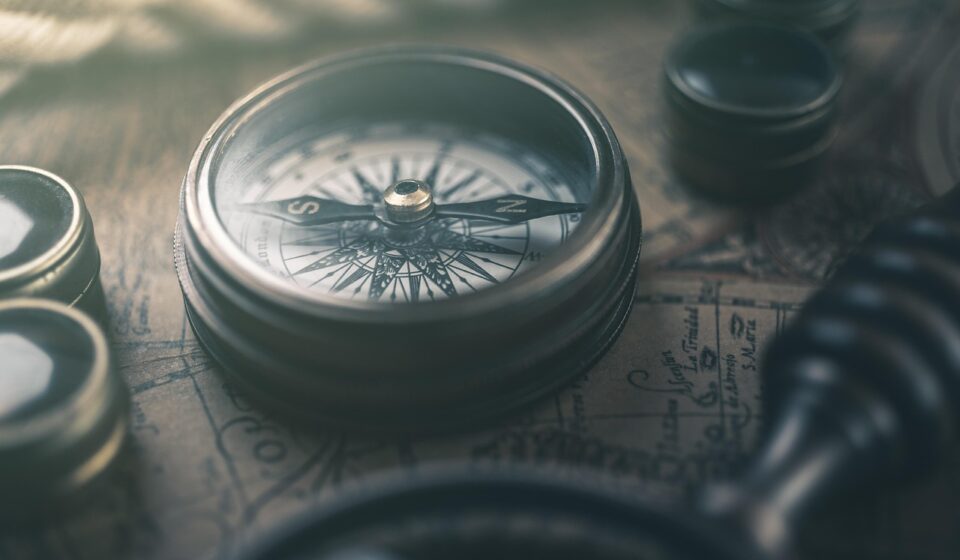 compass and map