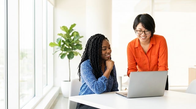 Diverse group of professionals collaborating in a modern office setting, demonstrating strong communication skills. (what is communication skills)