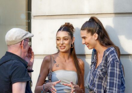 diverse people talking
