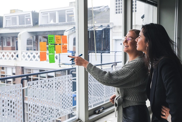 Group of entrepreneurs collaborating in a modern office space