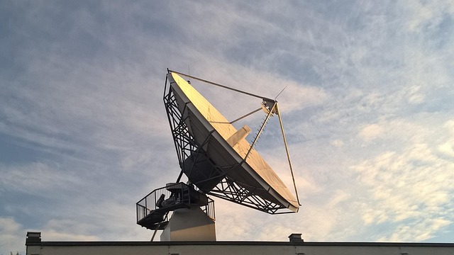 Satellite dish installation at a remote government office