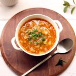 steaming bowl of soup