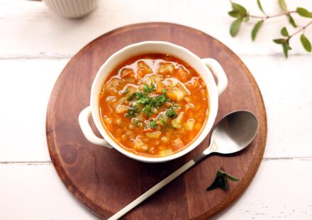 steaming bowl of soup