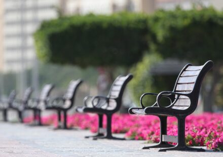 stylish outdoor bench