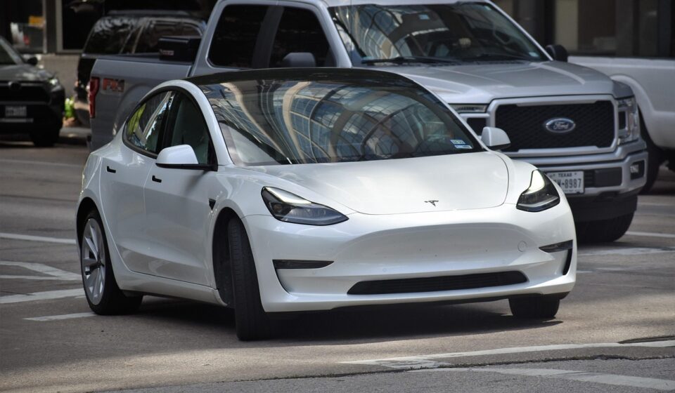 Tesla car dashboard software update