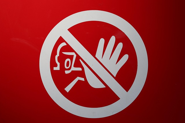 Warning sign about online safety