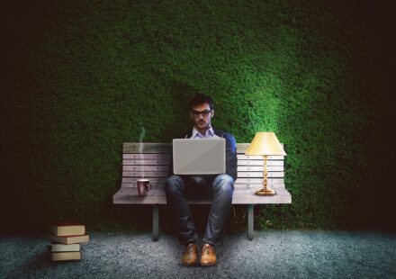 writer at computer